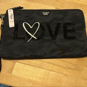 Victoria's Secret Black Bag with LOVE Design